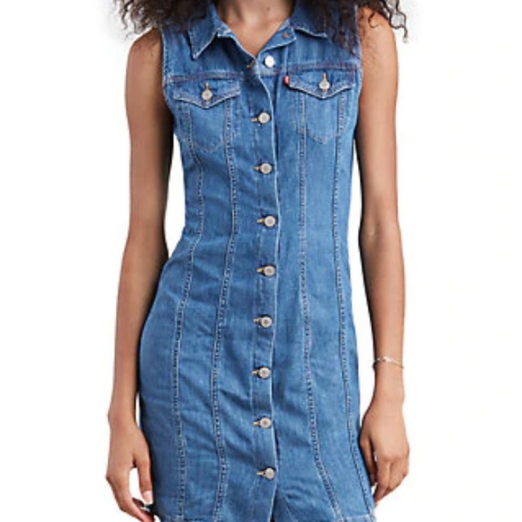 levi's aubrey sleeveless denim dress